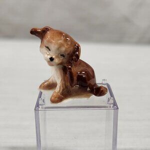 Vintage Miniature Dog Figurine Dollhouse Accessory